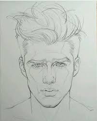 Pin By Chayanika Chattopadhyay On Drawings Male Face Drawing Drawing People Cool Drawings