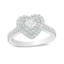 Sort & filter (0 applied). Vera Wang Love Collection 0 95 Ct T W Heart Shaped Diamond Double Frame Engagement Ring In 14k White Gold Peoples Jewellers