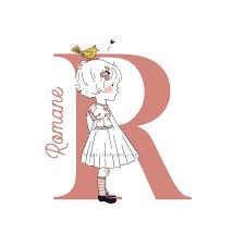 Affiche Initiale R Personnalisable Rose Brique Petite Fille Facile A Dessiner Dessin Petite Fille Fille