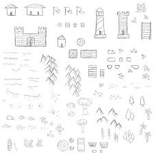 How to draw a fantasy map in photoshop. 108 Map Making Brushes Photoshop Brushes