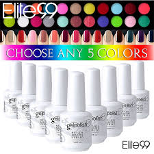 us 11 96 20 off elite99 gel polish any 5 bottles glitter nail polish curing top base coat foundation acrylic nail kit gel nail polish uv 15ml in