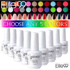 Us 11 96 20 Off Elite99 Gel Polish Any 5 Bottles Glitter Nail Polish Curing Top Base Coat Foundation Acrylic Nail Kit Gel Nail Polish Uv 15ml In