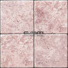 Unfilled, travertine tiles have a naturally textured surface and when filled, honed and cut with a straight edge, travertine provides a perfectly flat surface that's sleek and contemporary. Pink Red Travertine Tumbled Tile Cem Marble Turkish Marble And Travertine