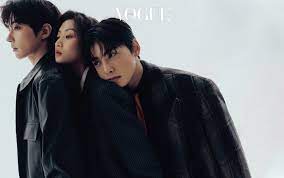 Eunwoo, b w aesthetic, photoshoot, korean actress, korean actor, astro, . Cha Eun Woo Moon Ga Young Hwang In Yeop Talk About Becoming Their True Beauty Characters In Vogue Allkpop