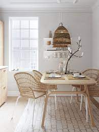 Voxlov Table Bambou Clair 180x90 Cm Ikea In 2021 Ikea Dining Table Boho Dining Room Dining Room Small