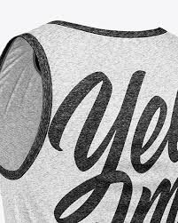 Download Melange Men S Loose Fit Sleeveless Shirt Mockup In Apparel Mockups On Yellow Images Object Mockups