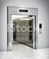modern elevator with opened door 3d illustration modern elevator modern doors