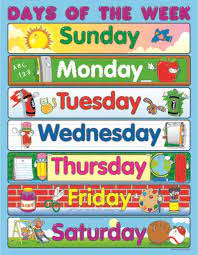 The first week of of the year, deposit just $1. Chart Days Of The Week By Carson Dellosa Calendars K12schoolsupplies Net