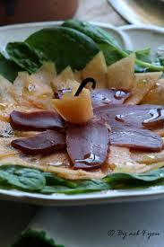 Recette De Carpaccio De Melon Et Magret De Canard Fume Magret De Canard Fume Recette Carpaccio Magret De Canard