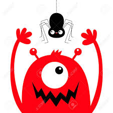 See more ideas about spiderman cake, superhero cake, spiderman birthday. Monster Head Face Red Silhouette Hanging Spider One Eye Teeth Fang Mouth Horns Hands Up Cute Kawaii Cartoon Funny Baby Character Happy Halloween Flat Design White Background Vector Royalty Free Cliparts Vectors