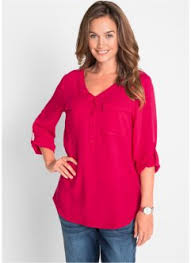 Son col long rabattu sans bouton sera élégant et confortable. Chemisier Manches Longues Femme Elegant Bonprix