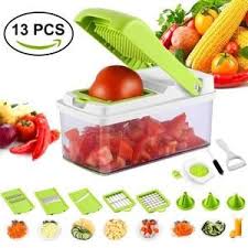Mandoline 13 En 1 Multifonction Professionnelle Couper Les Legumes Fruit 7 Lames Differentes Couteau En Acier Inoxydable Intercha Fruits Et Legumes Tous Les Fruits Mandoline