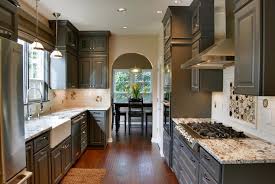 gray kitchen cabinets contemporary
