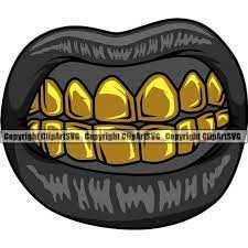 Find & download the most popular teeth vectors on freepik free for commercial use high quality images made for creative projects. Sexy Lips Mouth Gold Teeth Thug Gangster Mask Woman Female Etsy