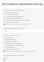 You can find this information in the ea form provided by your company. Solved Survey Form Bugged Ea Help Answer Hq