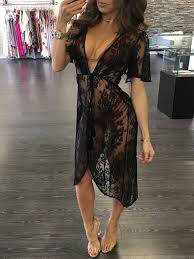 Seductive Lace See Through Crochet Cover Ups Lace Swimwear Lace Beach Dress Beach Coverup Dress
