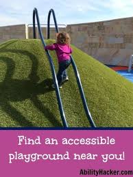 Find Accessible Playgrounds Near You For Disabled Kids Kids Playground Cool Playgrounds Playground Design