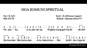 Video, lirik & not lagu doa komuni spiritual (komuni batin) 2020. Lagu Misa Doa Komuni Spiritual