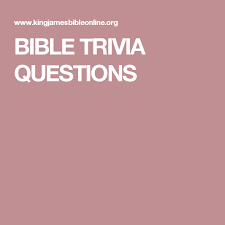 These eight true or false trivia questions based on the king james version of the bible are geared toward kids or others who are just learning the basics of . Pin On Kjv