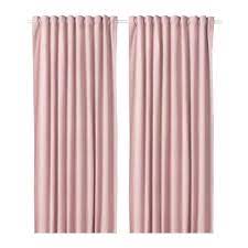 Sanela Light Pink Room Darkening Curtains 1 Pair 140x250 Cm Ikea Pink Velvet Curtains Thick Curtains Curtains