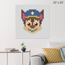 Grande collection de coloriages pat patrouille. Chase Pixel Art Brik