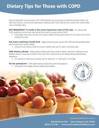 Dietary Tips For Those With Copd Copd Caregiving Copd Recipes Copd Diet Copd