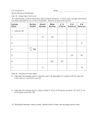 One is 10.013 amu and is 19.9% abundant. 31 Atomic Structure Worksheet Answer Free Worksheet Spreadsheet