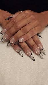 Simple Black And Clear Nails Pin On Inspiring Ideas