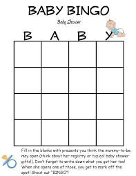 Bingo Card Template Blank Bingo Cards Baby Shower Bingo
