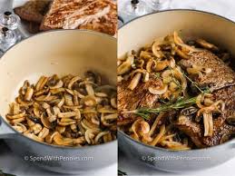 Season the steak with salt and pepper from both sides. Round Steak And Mushrooms Spend With Pennies
