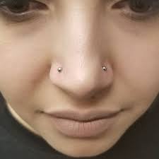 Double Nostril Piercings By Nikey Emerald Tattoo Lodi Lodi Ca Double Nostril Piercing Two Nose Piercings Face Piercings