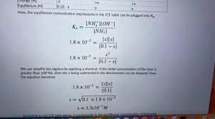 In this video i will go through a worked example showing you two methods that you can use to calculate the concentration of hydroxide ions in a solution usin. Solved 1 Calculate The Hydroxide Ion Concentration In A 6 8x10 1 M Weak Base Solution K B Is 7 00x10 6 Input Using 2 Significant Figures U Course Hero