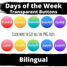 Scalable google classroom icon available royalty free download for commercial use in png transparent background and svg graphics for website, android, iphone. Days Of The Week Button Icon Bilingual For Canvas Schoology Google Classroom