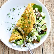 mushroom and goat s cheese omelet with