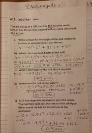 Algebra 1 curriculumwhat does this curriculum contain? Unit 8 Quadratic Equations Homework 14 Projectile Motion Quadratic Functions And Projectile Motion