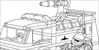 Police & police car coloring pages] 4. Lego Fire Truck Coloring Pages