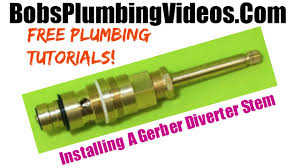A diverter valve opens and closes to direct hot water to your taps or central heating, depending. How To Replace A Gerber Diverter Stem Youtube