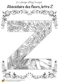 Beaucoup de coloriages de lettres et chiffres a imprimer gratuit pour les enfants! Coloriage Abecedaire Belles Fleurs A Lettre Z Sur Hugolescargot Com