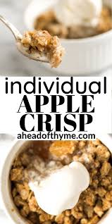 Individual Apple Crisp Recipe In 2020 Apple Crisp Apple Recipes Drink Treat