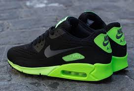 Black And Gray Nike Air Max 90 Nike Air Max 90 Em Black Dark Grey Flash Lime Nike Air Max Nike Free Shoes Nike Shoes Outlet