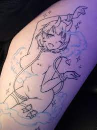 Tattoo uploaded by Sara MacGregor • Healed lines of a succubus hentai anime  babe • Tattoodo