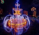 LED Christmas Fountain 3D Motif Lights for Outdoor Street Decoration