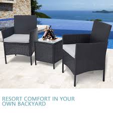 Make porches, decks, and patios stylish with sets made from a variety of materials. Bistro Sets Rocking Feature 3 Piece Set Porch Durable Cushions Tie Down Straps Suncrown Outdoor Furniture Chairs Glass Top Table Bistro Set Backyard Pool Garden Thick All Weather Patio Lawn Garden