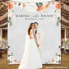 Wedding Backdrop Spring Flowers Custom Anniversary Banner Etsy Wedding Banner Floral Wedding Wedding Backdrop