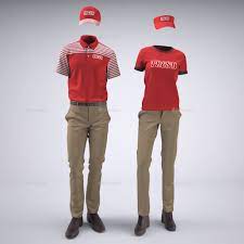 Download Food Service Uniforms And Retail Uniforms Mock Up Work Uniforms Men Fashion Photoshoot Corporate Uniform Design