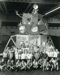 Early Lunar Module Mockup Built At Grumman A Number Of Features Would Later Be Changed After Astronaut In Apollo Space Program Space Exploration Space Travel