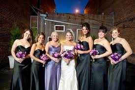 Purple And Black Black Wedding Themes Dark Grey Bridesmaid Dresses November Wedding