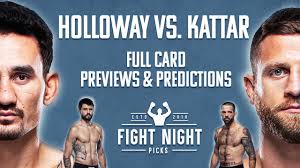 Blessed secured the win with a dominant points full card. Ufc Fight Night Holloway Vs Kattar Full Card Predictions Youtube