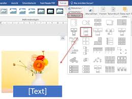 Im menü, das dabei ausklappt, klicken sie auf gitternetz.. Word Bilder Formatieren Office Lernen Com
