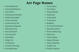 Country and regional names refer to where painters worked for long periods, not to personal allegiances. Art Usernames 700 Cool Art Names For Instagram Account